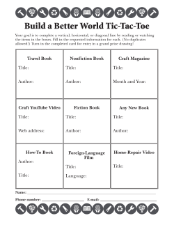 Build a Better World Tic-Tac-Toe