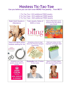 Hostess Tic‐Tac‐Toe