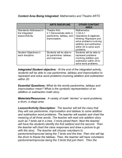 Mathematics and Theatre ARTS