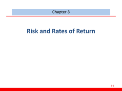 Risk and Rates of Return