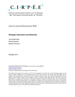 Strategic Interaction and Networks