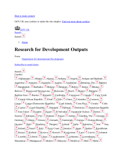 DFID Research4Development Document Record