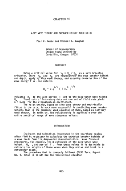 CHAPTER 20 AIRY WAVE THEORY AND BREAKER HEIGHT