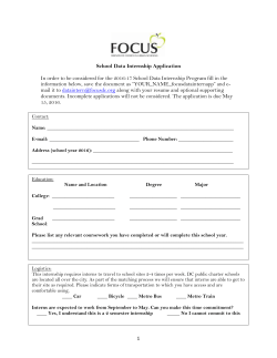 Data Internship Application