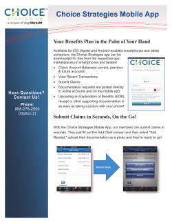 Mobile App flyer - Choice Strategies