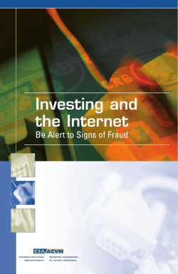Investment fraud and the Internet