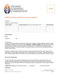 Multi-Location Visit - The Higher Learning Commission