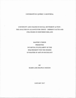 the analysis of Alliance for Choice - Derris`s - Archipel