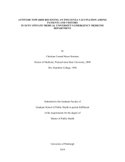 Attitude towards receiving an influenza vaccination among patients