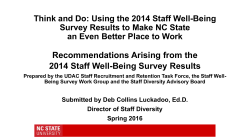 Think and Do: Using the 2014 Staff Well