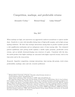 Competition, markups, and predictable returns