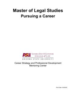 master of legal studies - College of Law