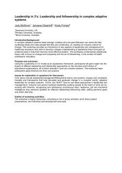 Leadership and followership in complex adaptive systems