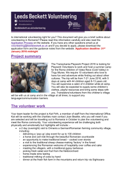 Romania and its people - Leeds Beckett University