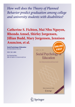 How well does the Theory of Planned Behavior predict graduation