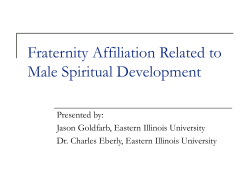 The Role Fraternity Plays in the Spiritual Development of Members