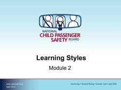 CPSID: Module 2 &ndash; Learning Styles
