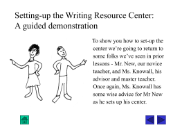 Set up a Writing Resource Center