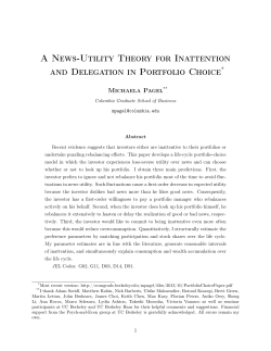 A News-Utility Theory for Inattention and Delegation in Portfolio