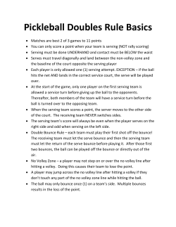 Pickleball Doubles Rule Basics