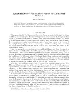 EQUIDISTRIBUTION FOR TORSION POINTS OF A DRINFELD