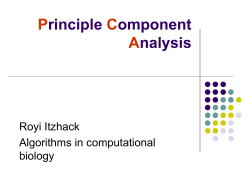 Principle Component Analysis