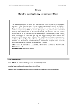 Finland Narrative learning in play environment (Silmu)