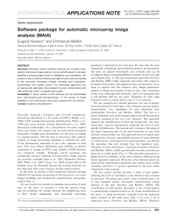 Software package for automatic microarray image analysis (MAIA)