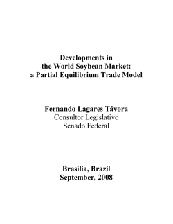 Developments in the World Soybean Market: a Partial Equilibrium