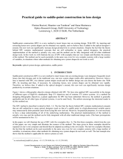 Practical guide to saddle-point construction in lens design