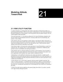 Modeling Attitude Toward Risk