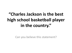 Charles Jackson is the best high school basketball player in the
