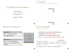 CS-E4800 Artificial Intelligence A&lowast; Example Heuristics