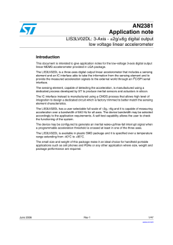 LIS3LV02DL: 3-axis - &plusmn;2g/&plusmn;6g digital output low voltage linear