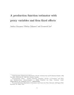 A production function estimator with proxy variables and firm fixed