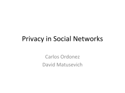 Social Networks and Privacy