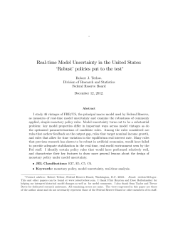 Real%time Model Uncertainty in the United States