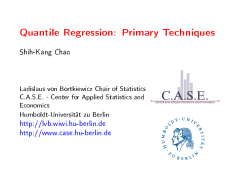 Quantile Regression: Primary Techniques
