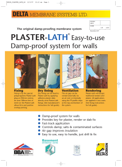 PLASTER-LATH Easy-to-use Damp-proof system for walls