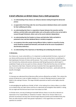 Theological Reflection on British Values