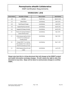 Consolidated HISP Certification Requirements v2.3