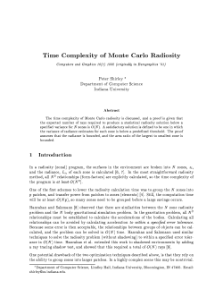 Time Complexity of Monte Carlo Radiosity