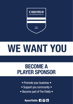 become a player sponsor - Caulfield Grammarians Football Club