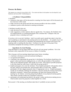 Facilitation workshop