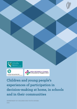 Children and young people`s experiences of participation in
