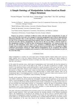 A Simple Ontology of Manipulation Actions based on