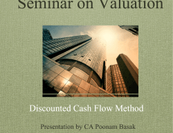 Discounted Cash Flow Meth counted Cash Flow Method