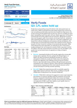 Herfy Foods Q3: LFL sales hold up