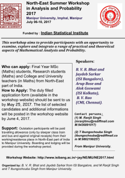 North-East Summer Workshop in Analysis and Probability 2017