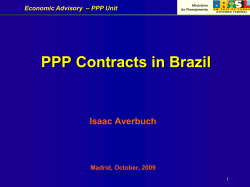 Parcerias P&uacute;blico Privada &ndash; Aspectos Gerais